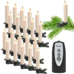 20 candele LED per albero di Natale con telecomando, funzione timer