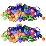 set di 2 luci colorate a LED (16 m, 80 globi) - Luci colorate da giardino, IP44 - Per momenti suggestivi e decorazioni colorate