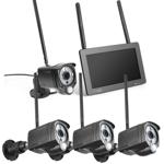 Full HD Funk-Überwachungskamera-Set: 4 wetterfeste IP-Kameras, 7
