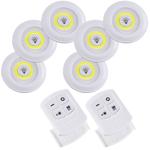 6 spots LED sous meuble avec télécommande