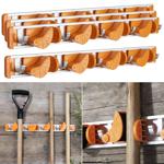 lot de 4 barres de support d‘outils de jardin avec 4 supports & 5 crochets