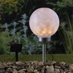 set di 3 lampade a globo da giardino con motivo luminoso mobile, incl. modulo solare, Ø 20 cm