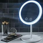 Miroir de maquillage avec éclairage et ventilateur