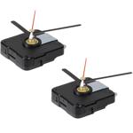 2 mouvements à quartz, avec 6 jeux de 3 aiguilles noires et rouges, crochet de suspension, 55 x 55 x 15 mm