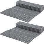 2er-Set Camping-Isomatte faltbar 180x60 cm - Kälteschutz für ungestörten Schlaf - robuste PE-Schaum/Aluminium-Matte - leicht zu transportieren