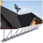 lot de 10 pics anti-pigeons, 2 rangées avec pointes en inox, 5 m
