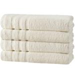 4er-Set Duschhandtücher 70x140cm natur - 50% Bambus & 50% Baumwolle - Kuschelweich, saugstark, schnelltrocknend, antibakteriell & OEKO-TEX