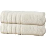 set di 2 asciugamani per sauna, 50% bambù e 50% cotone, 70 x 200 cm, naturale