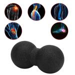 Balle de massage fascia duo (12 cm, noire) : Massage ponctuel pour la nuque, le dos & plus. Utilisation simple pour une détente efficace