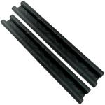 lot de 2 coupe-courants d‘air avec double joint pour portes, 86 x 4 cm, noir