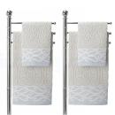 set di 4 asciugamani 100% cotone, asciugamano per mani e ospiti, azzurro, 60 x 100, 40 x 60 cm