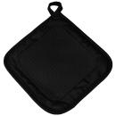 Presine in poliestere e cotone, presine in silicone, nero, 19 x 19 cm