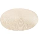 Set de 2 sets de table ronds, set de table en polypropylène, beige, 35 x 35 cm chacun