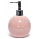 Seifenspender Keramik - Pumpspender uni rosa für stilvolle Handwaschroutine - Modernes Design, robust, langlebig - Ø 9,7 x 16 cm - Bad, Küche, Büro