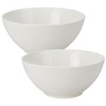 set di 2 ciotole in porcellana, bianco, ciotola per cereali Ø 16