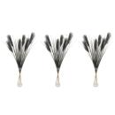 Künstliches Pampasgras Schwarz - 9 Zweige für natürliche Deko zuhause - 95 cm Polyester Kunstpflanze - vielseitig & pflegeleicht