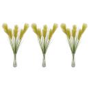 Erba di pampa artificiale, poliestere, naturale e verde, 9 rami, lunghezza 95 cm ciascuno
